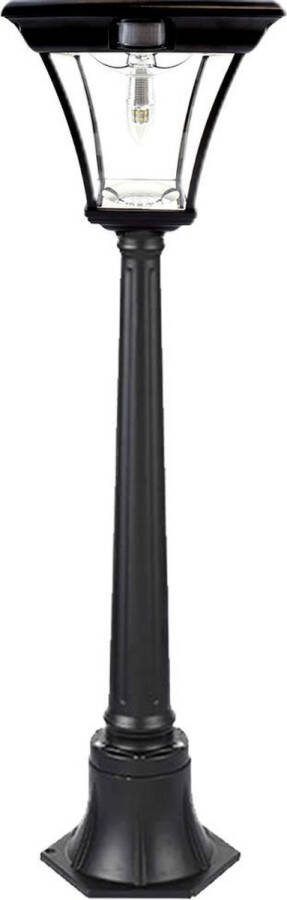 RexTech Solar buitenlamp 'London' 100 cm hoog Lantaarnpaal met bewegingssensor Lantaarnpaal voor buiten Lantaarn op zonne-energie