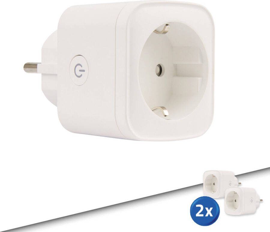 RexTech Tuya slimme stekker enkel Voordeelset van 2 stuks Smart plug met energiemeting Smart Life app Slimme verlichting