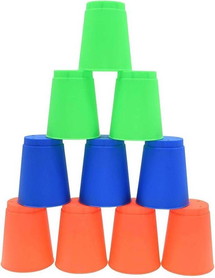 Fan Toys Reydon stapelbekers junior groen blauw rood 12 stuks