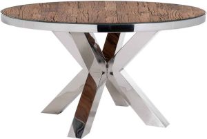 Richmond Interiors Richmond Ronde Eettafel 'Kensington' Ø140cm Gerecycled Hout en Staal
