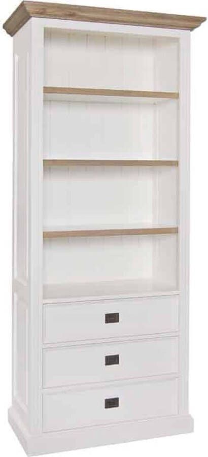 Richmond Interiors Richmond Boekenkast Oakdale Grenenhout 220 x 100cm Wit