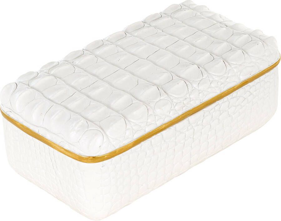 Richmond Interiors Richmond Sieradendoos Cobe Croco 24 x 10cm Wit
