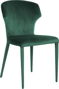 Richmond Interiors Richmond Eetkamerstoel 'Piper' Velvet kleur Groen