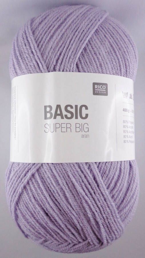 Rico design Rico Basic Super Big Aran 003 violett 400 gram [ effen ] 2 BOLLEN