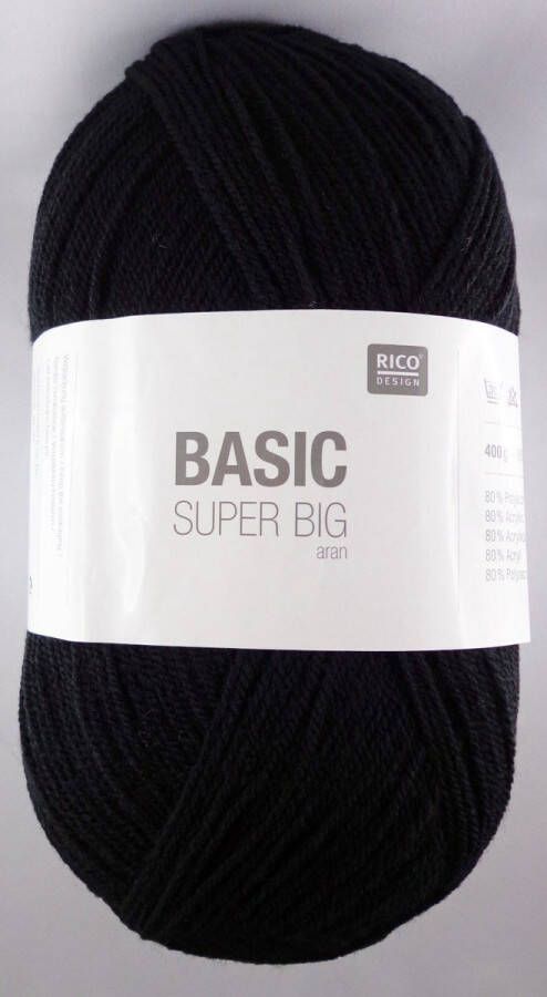 Rico design Basic Super Big 008 Zwart