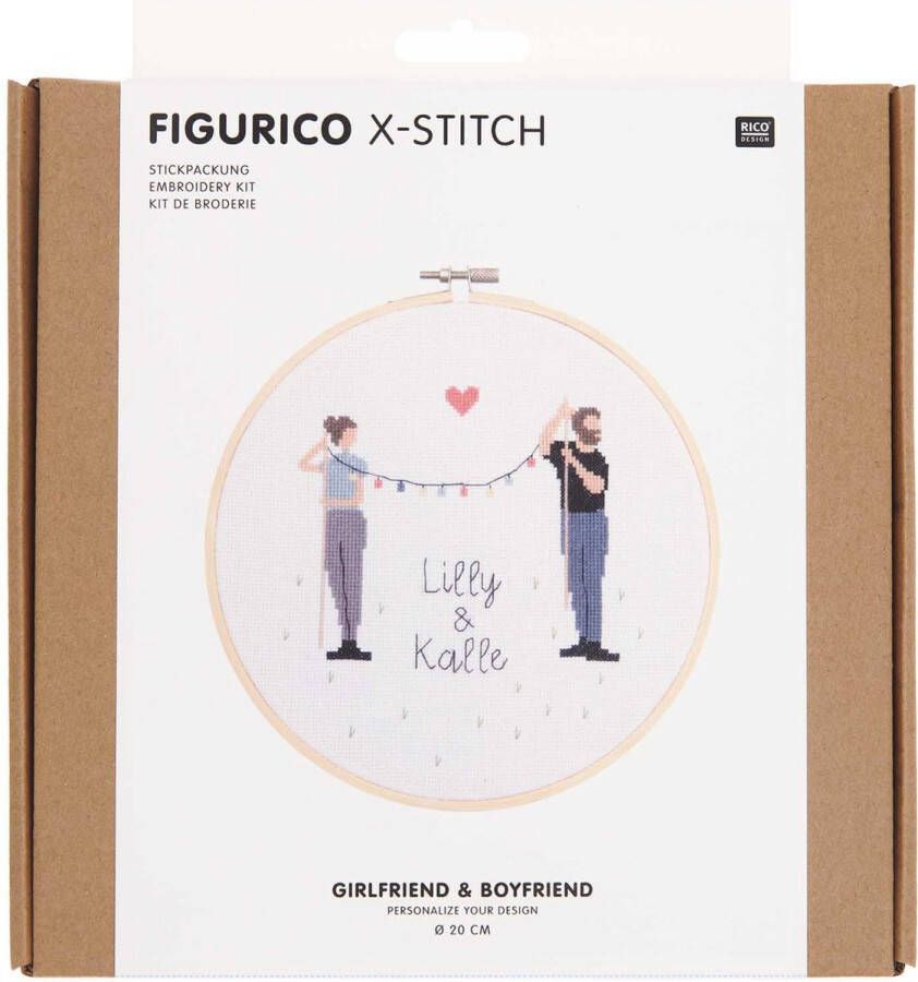 Rico design borduurpakket Girlfriend & Boyfriend | Borduren | DIY pakket | Creatief cadeau