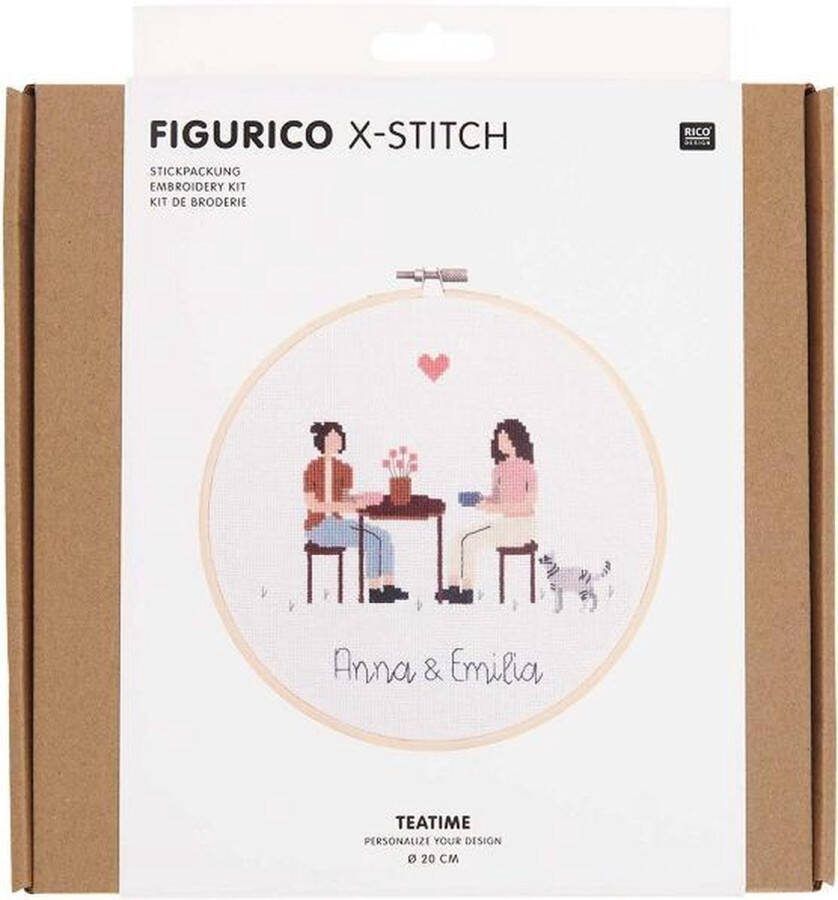 Rico design Borduurpakket teatime van rico Design 100115 incl. borduurring