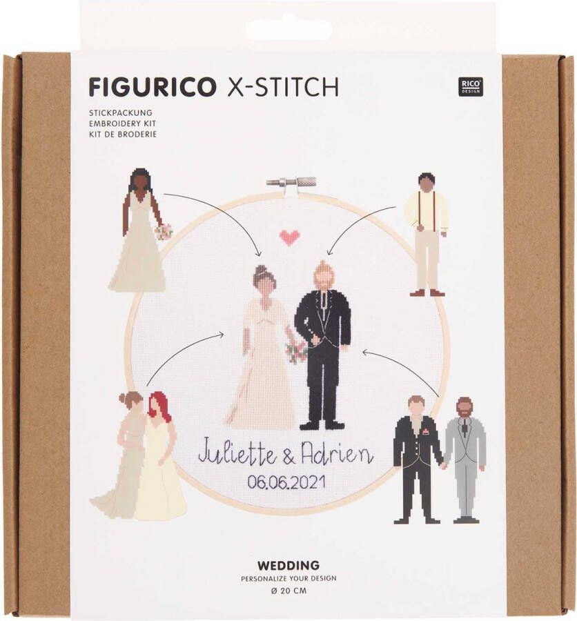 Rico design borduurpakket Wedding | Borduren | DIY pakket | Creatief cadeau