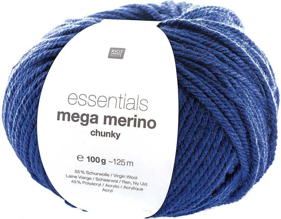 Rico design Essentials Mega Wool Chunky 012 Blauw