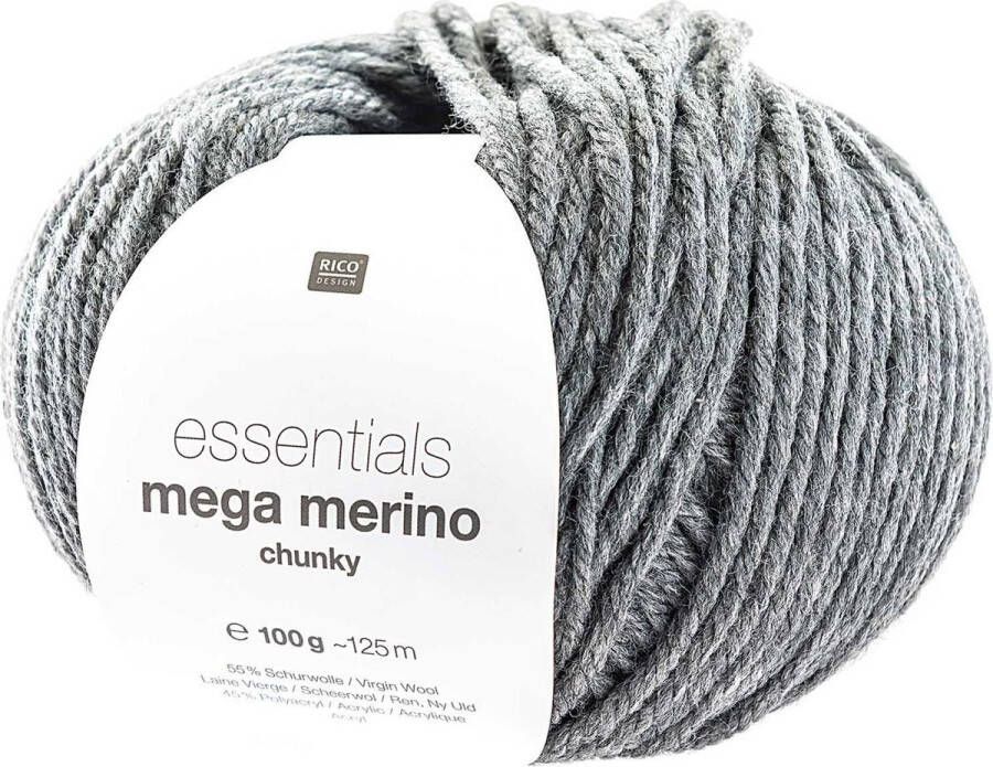 Rico design Essentials Mega Wool Chunky 014 Grijs