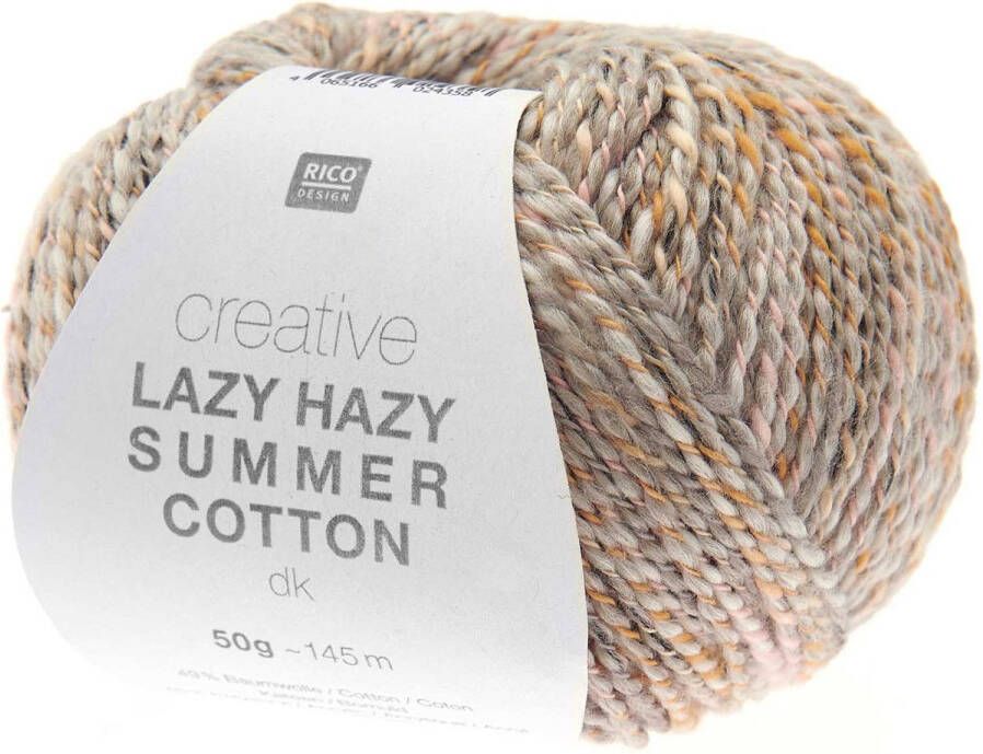 Rico design GAREN-KATOEN-CREATIVE LAZY HAZY SUMMER COTTON 021-PER 5 STUKS-HAKEN EN BREIEN