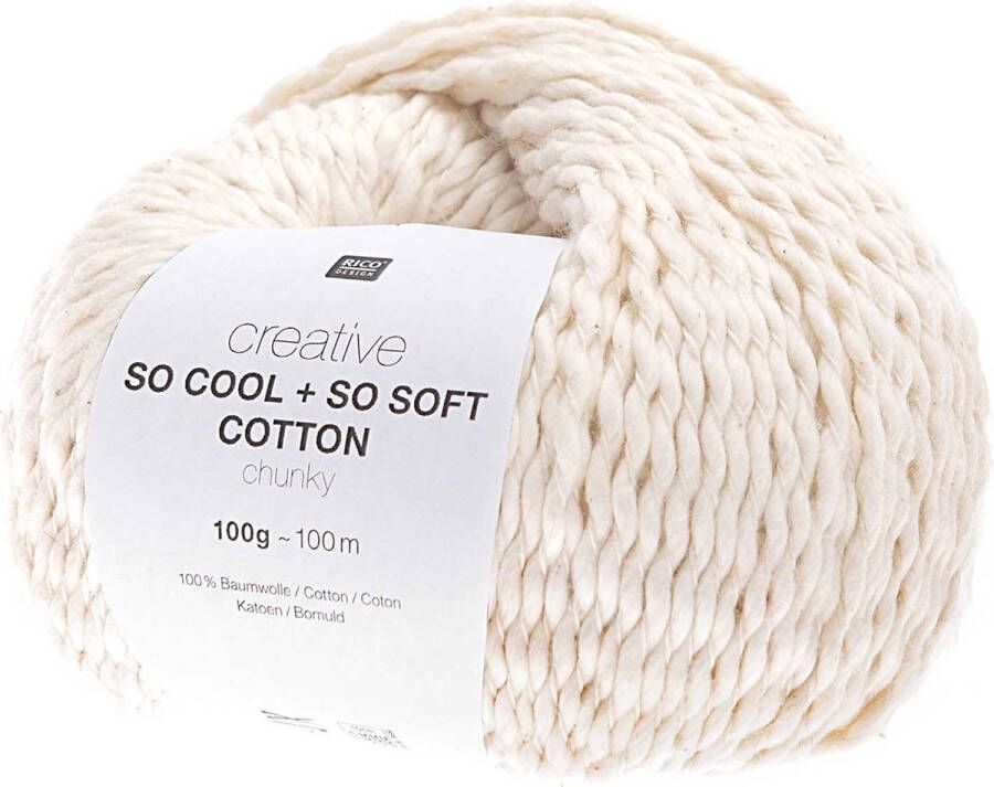 Rico design GAREN-KATOEN-CREATIVE SO COOL+SO SOFT COTTON 001-PER 5 STUKS-HAKEN EN BREIEN