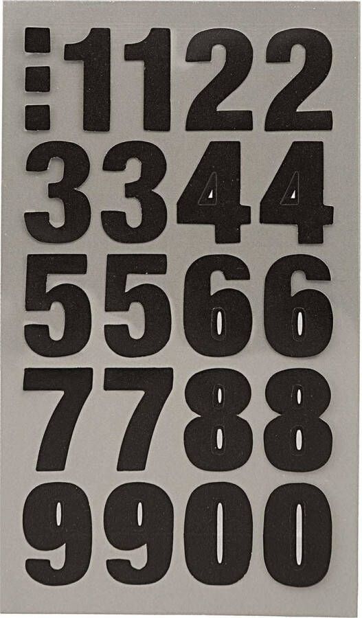Rico-design kantoor stickers advent stickers cijfers 4 vellen zwart
