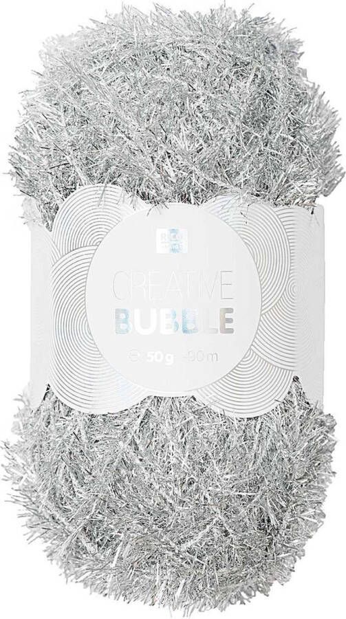 Rico design Rico Creative Bubble 014 Metalic Silver zilver polyester schuurspons garen naald 2 a 4mm 1bol