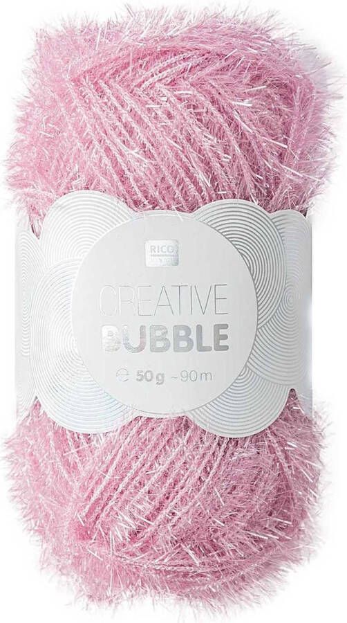 Rico design Rico Creative Bubble 020 poeder roze polyester schuurspons garen naald 2 a 4mm 1bol