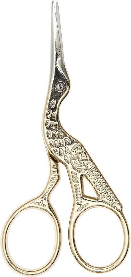 Rico design Borduurschaar ooievaar 8.9 cm