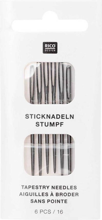 Rico design zwarte borduurnaalden maat 18-22 met stompe punt