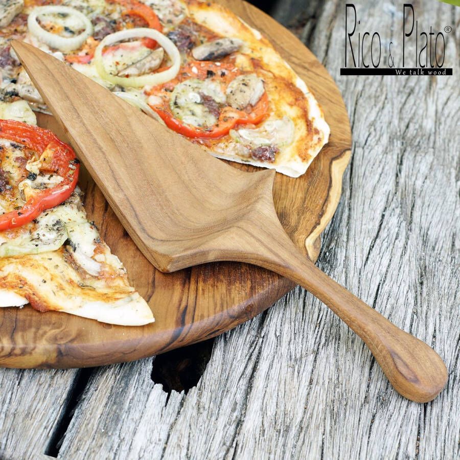 Rico & Plato taartschep hout pizzaschep hout 'Forrest' vervaardigd uit duurzaam teak