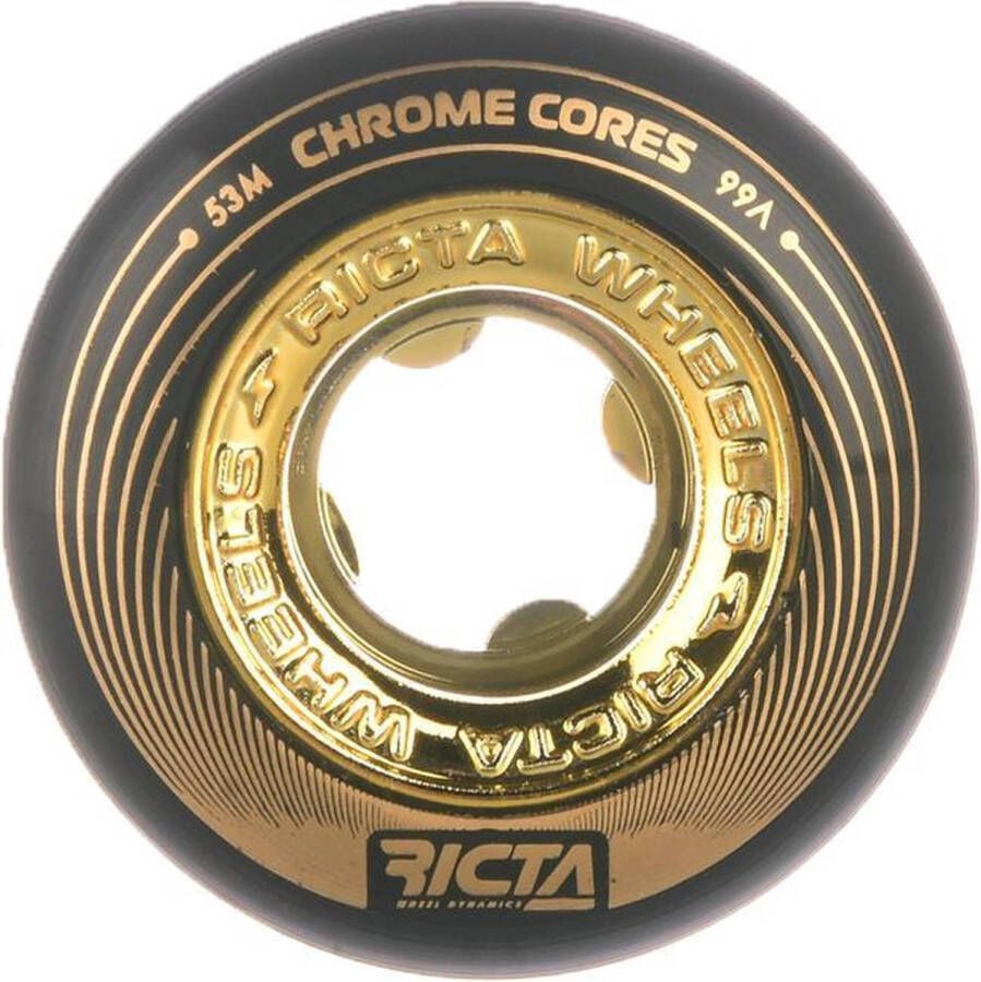 Ricta 53mm Chrome Core 99a skateboardwielen black