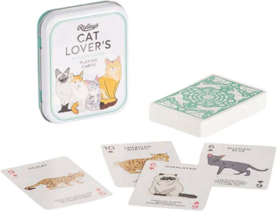 Ridley&apos;s Games Ridleys games speelkaarten cat lovers 54 geillustreerde kaarten