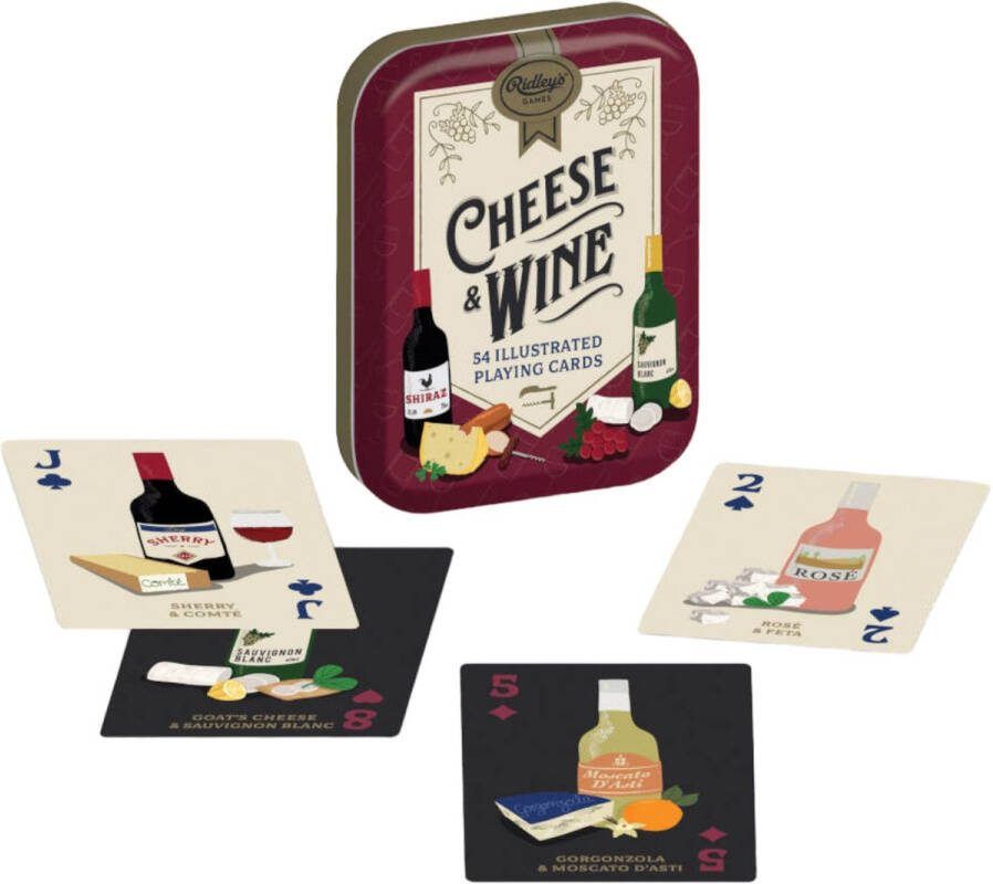 Ridley's Games Speelkaarten 'Cheese & Wine' (54 geillustreerde kaarten)