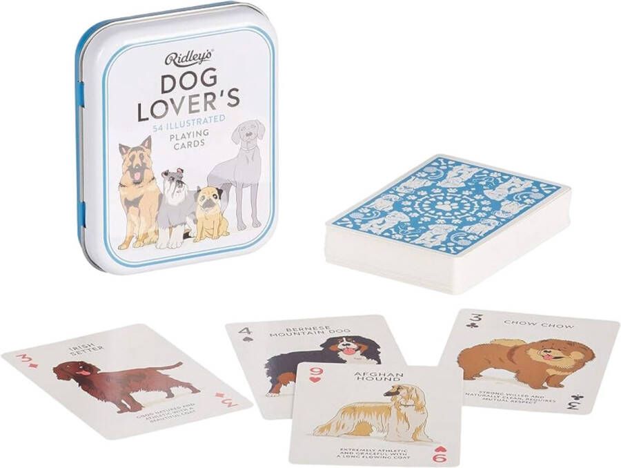 Ridley&apos;s Games Ridleys games speelkaarten dog lovers 54 geillustreerde kaarten