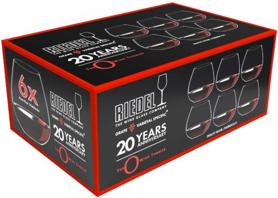 Riedel Rode Wijnglazen O Wine Pinot Noir Nebbiolo 6 stuks