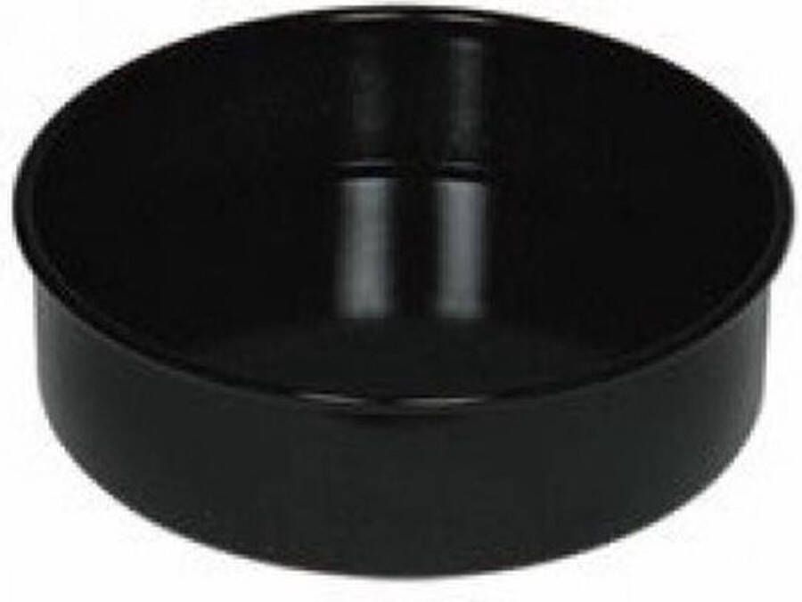 Merkloos taartvorm 28 diameter 28 cm hoogte 8 0 cm email zwart hefbodem inductie