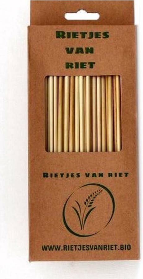 Rietjes van Riet Bio Bamboe rietjes 100% natuurvriendelijk 100 stuks