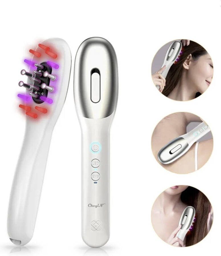 Rimarkable Scalp massager haarborstel met roodlicht behandeling- Hoogfrequente Trillingsmassage Tegen haaruitval