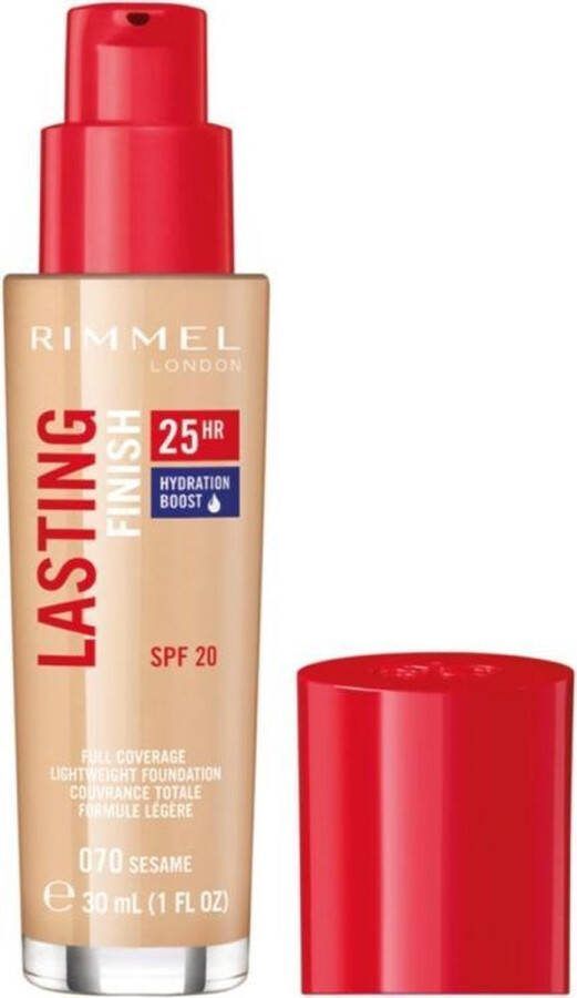 Rimmel London 3x Rimmel Lasting Finish 25H Foundation 070 Sesame