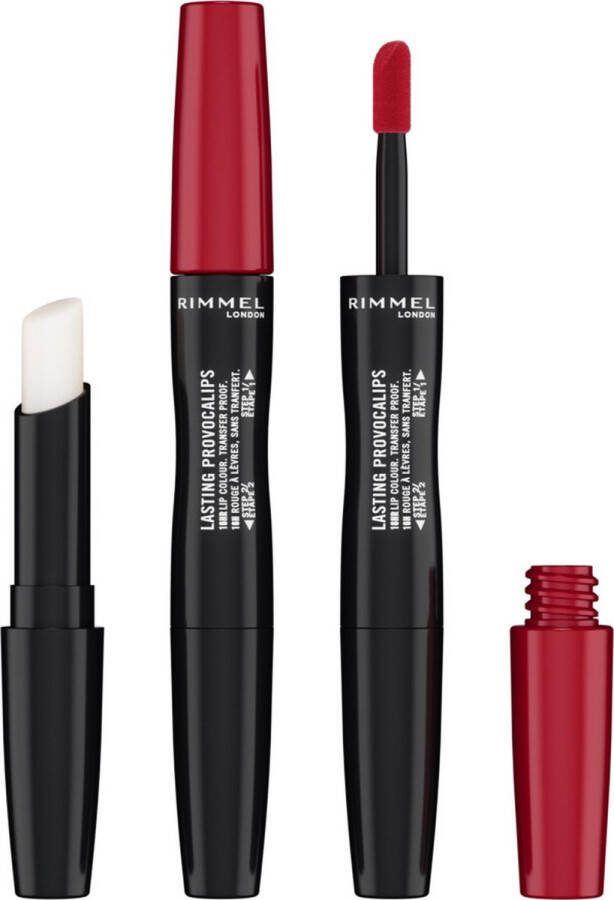 Rimmel London 3x Rimmel Lasting Provocalips Lip Color Liquid Lipstick 740 Caught Red Lipped 2 ml