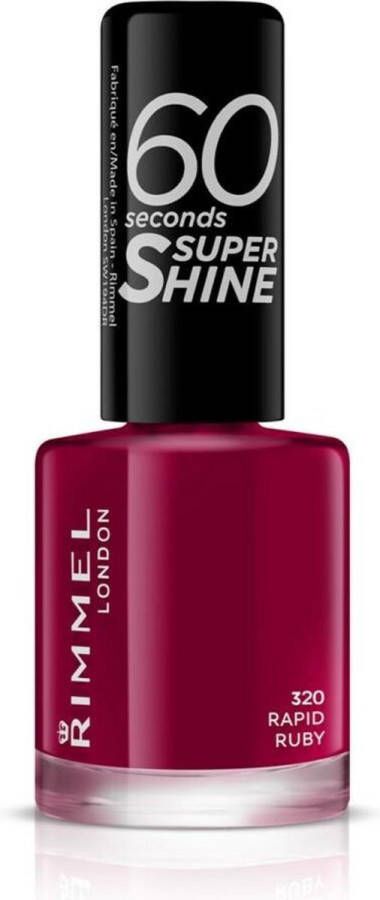 Rimmel London 60 Seconds SuperShine nagellak 320 Rapid Ruby