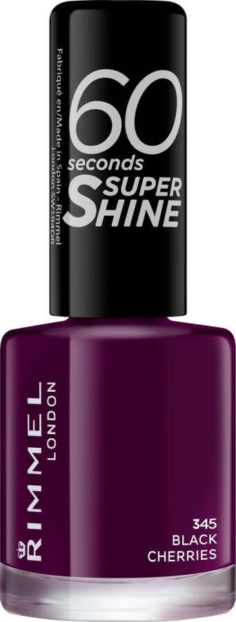 Rimmel London 60 Seconds SuperShine nagellak 345 Black Cherries