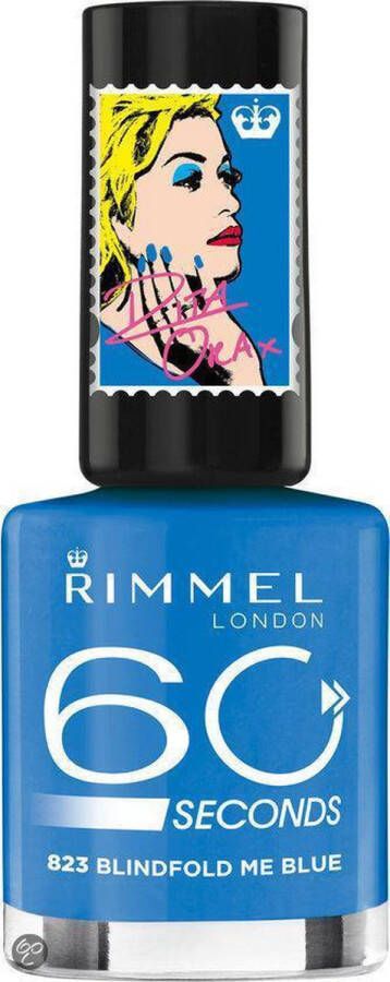 Rimmel London 60 seconds RO collectie Nagellak 823 Blindfold Me Blue