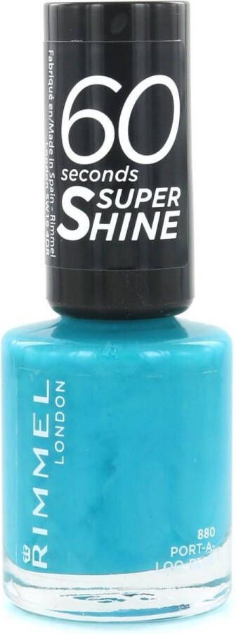 Rimmel London 60 seconds supershine Rita Ora Collection Nagellak 880 Port-A-Loo Blue