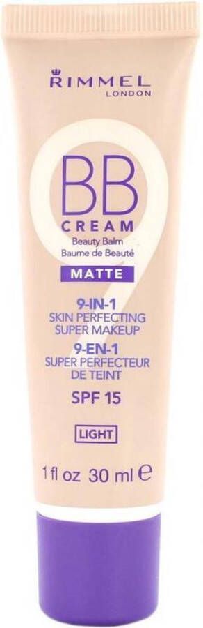 Rimmel London BB Cream 9-in-1 Matte Skin Perfecting Super Makeup Light BB Cream