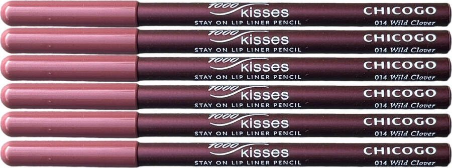Rimmel London CHICOGO 1000 KISSES Stay on lip Liner Pencil 014 Wild Clover 1.2g x 6