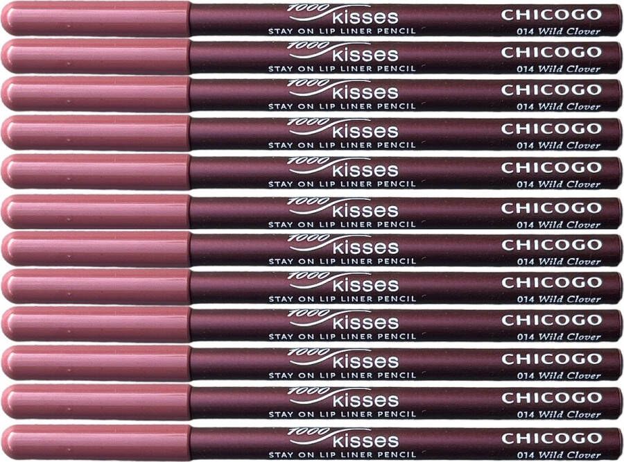 Rimmel London CHICOGO 1000 KISSES Stay on lip Liner Pencil 014 Wild Clover x 12