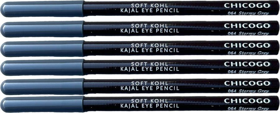 Rimmel London CHICOGO Soft Kohl Kajal Eye Pencil 064 Stormy Grey 1.2g x 6