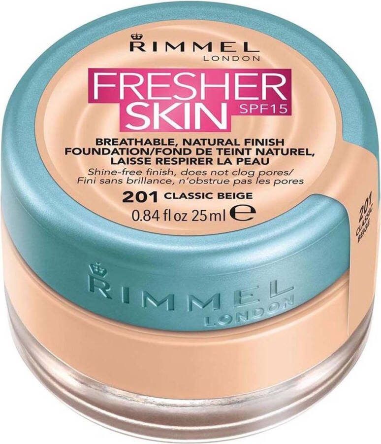 Rimmel London Desigual Fresher Skin Spf15 Natural Foundation 201 Classic Beige