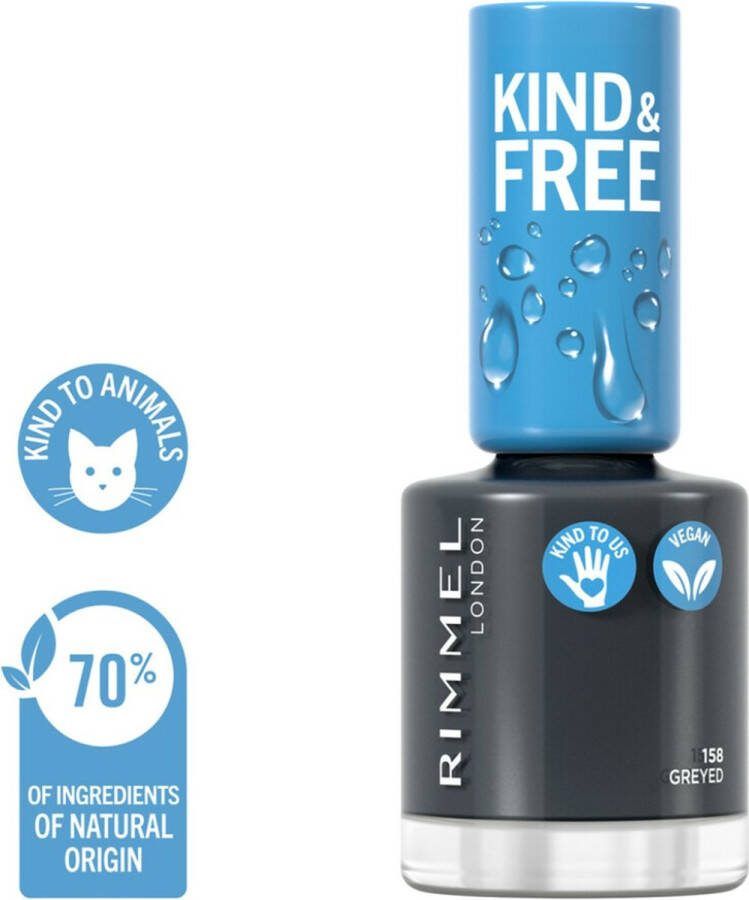 Rimmel London KIND & FREE Vegan Nagellak 158 All Greyed Out