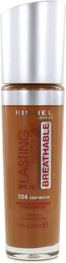 Rimmel London Lasting Finish Breathable foundation 504 Deep Mocha