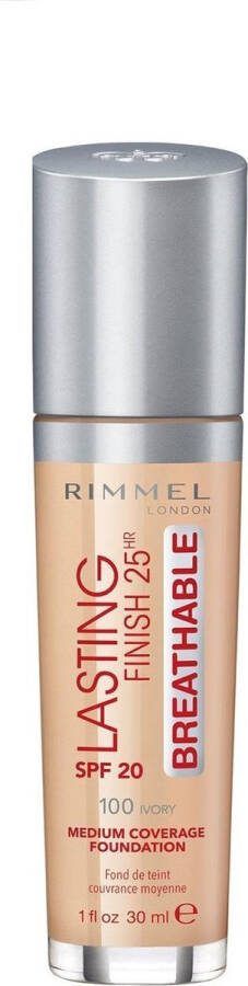 Rimmel London Rimmel Lasting Finish Breathable Foundation 100 Ivory