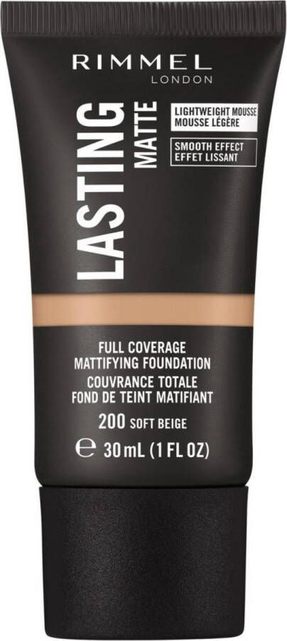 Rimmel London Lasting Matte Foundation Soft Beige 200