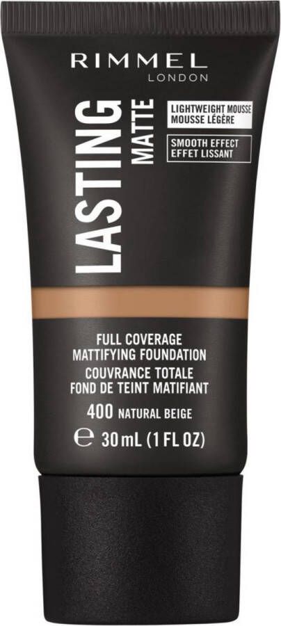 Rimmel London Lasting Matte Foundation 400 Natural Beige