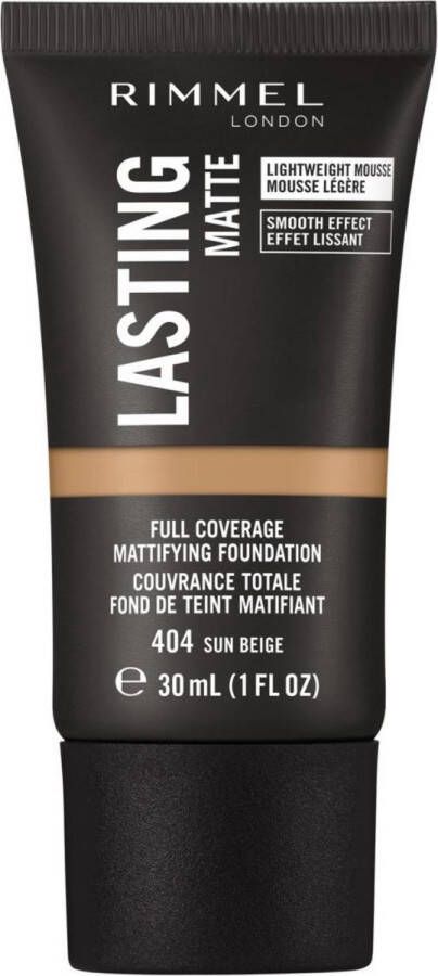 Rimmel London Lasting Matte Foundation 404 Sun Beige