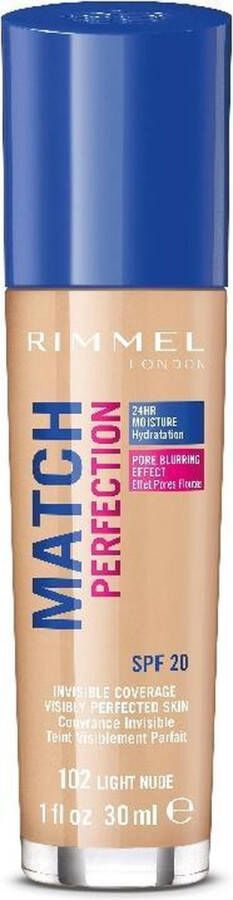 Rimmel London Match Perfection foundation Light Nude 102