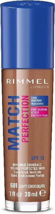 Rimmel London Match Perfection Foundation 601 Soft Chocolate