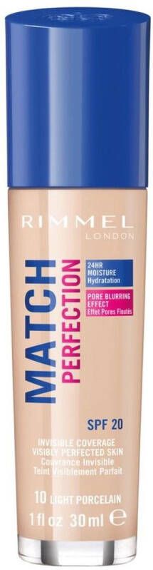 Rimmel London Match Perfection Foundation 010 Light Porcelain Beige